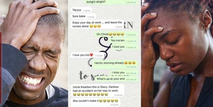 "She died 3 days later": Last chat of Nigerian man and girlfriend surfaces (See post)
